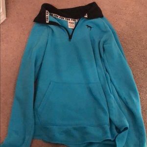 Pink half zip up sweatshirt